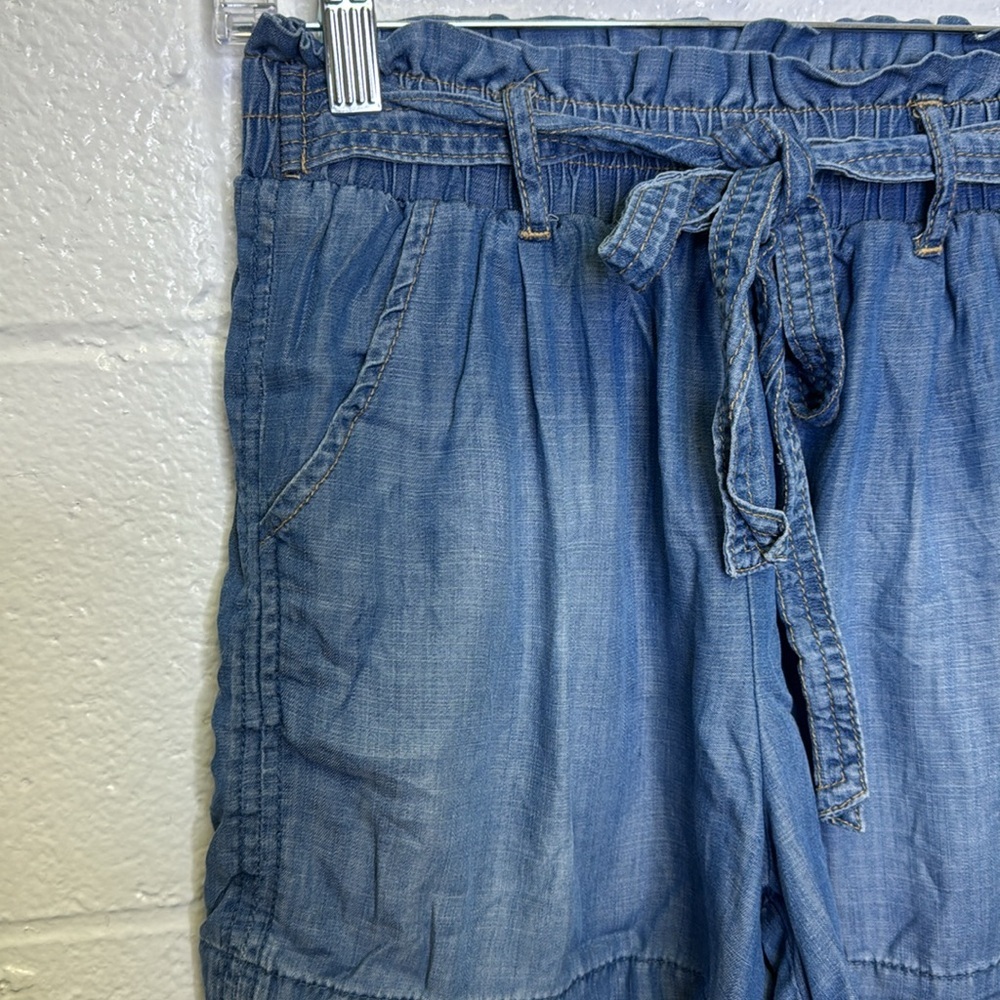 Knox Rose Blue High Waist Denim Shorts - Picture 3 of 6